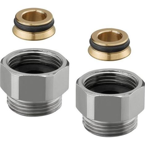 OVENTROP Distanzstück für Multiflex F, G 3/4 IG x G 3/4 AG, vernickelt, Set = 2 Stück, 1681650 (1/4)