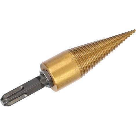 Brennholzspalter mit Drehmechanismus, Kegelbohrer, Vierkantschaft, TiPlating-Spaltwerkzeug, 32 mm, S (1/5)