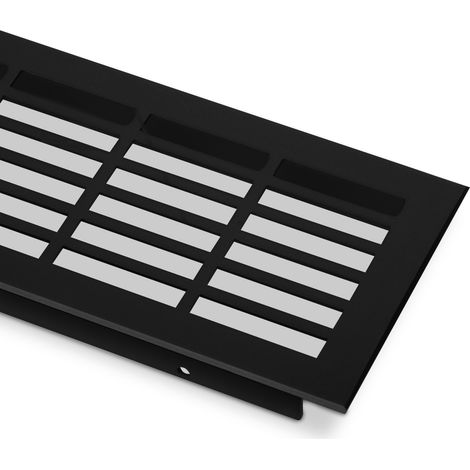 Lüftungsgitter Lochung eckig / schwarz eloxiert L: 250 mm schwarz eloxiert (1/2)