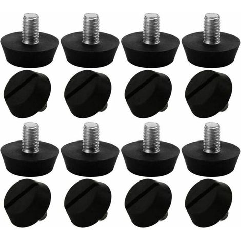 16 Stück verstellbare Möbelbeine, Nivellierungspads, Tisch- und Stuhlbeine, verstellbarer Bodenschutz, M6 x 10 x 20 mm