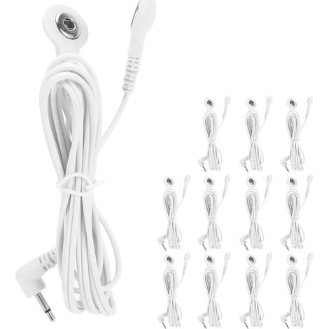 12pcs Câble électrode bouton 2,5mm² pour machine TENS massage, fil de dérivation numérique, connecteur DC, lot de 12 (1/5)