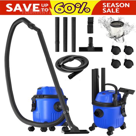 Wet Dry Vacuum Floor Cleaner Shop Home Vac Bagless Home HEPA Filter Power Blower (1/5)