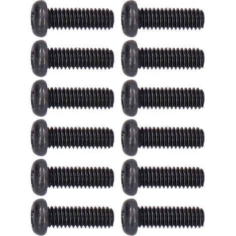50 pièces Vis à métaux tête cylindrique DIN 7985 M4x12 zinguées noires pour assemblage mécanique