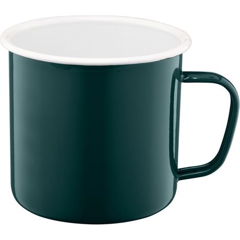 Tazza smaltata ROBERTO con manico 0,5 litri 500 ml 9 cm verde turchese (1/3)