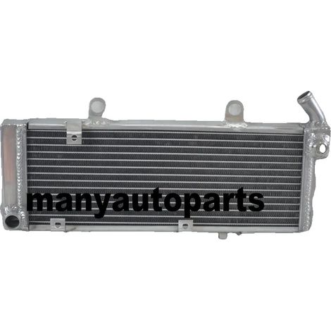 Radiador de aluminio, 0,7 kg, compatible con motos deportivas, 40 % más de capacidad de refrigeración, construcción soldada con TIG. (1/4)