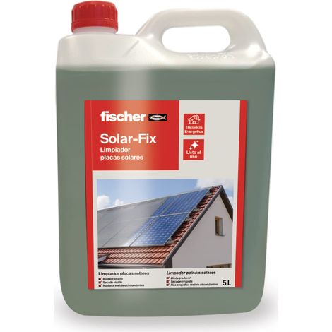 fischer - Detergente per piastre solari con tensioattivi e inodore Applicabile con spray o panno in microfibra Non graffia, non lascia residui sulla piastra solare Non necessita di risciacquo