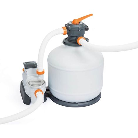 Bestway – Pompe de filtration à sable 5678 L/h – Débit max 5678 L/h – Vanne 6 positions – Compatible piscines jusqu'à 39 300 L (1/5)