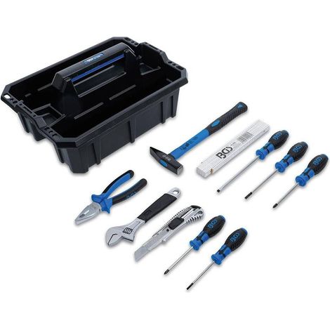 Caisse Porte-Outils  11 pcs - Assortiment Complet - Pratique et Résistante, Pro - D-Work