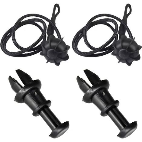 2 Pièces Cordons de Maintien Universels pour Voiture, Sangle de Fixation pour Etagères/Coffre à Bagages/Plage Arrière, avec Système de Serrage à Boule (1/5)