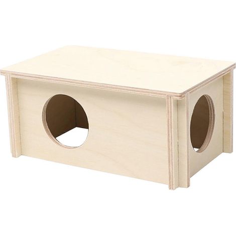Les maisons pour hamsters sont des cachettes en bois avec des habitats de nidification en bois naturel, adaptées aux gerbilles miniatures, aux hamsters syriens et aux jeunes cobayes. (1/5)