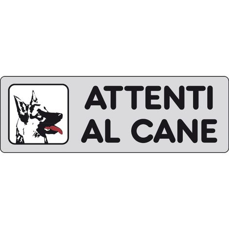 ETICHETTA ADESIVA 150X50 ATTENTI AL CANE- 10,0 pz