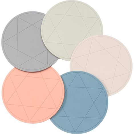 Ensemble de 5 tapis antidérapants, protecteurs à induction, supports résistants à la chaleur – (1/5)