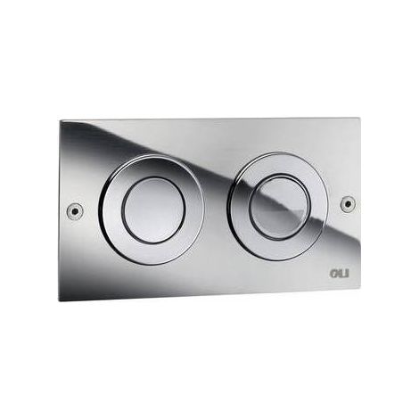 PLACCA DI COMANDO 2 PULSANTI PER CASSETTE PNEU OLI MINI TREND Misura: Cromata