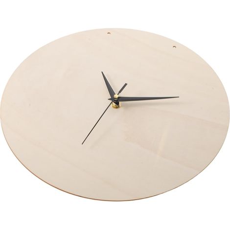Kit Horloge Murale DIY 30 CM en Bois Brut Aiguilles et Mécanisme Silencieux – Cadran Rond Vierge à Peindre pour Décoration la Cuisine Salon ou Chambre – Accessoire Horloge (1/5)