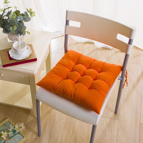 Coussin De Siege Carré - 45 X 45 Cm - Tissu Velours Doux - Pour Chaise De Bureau Salle À Manger Terrasse Intérieur Extérieur - Lot De 2 (1/3)