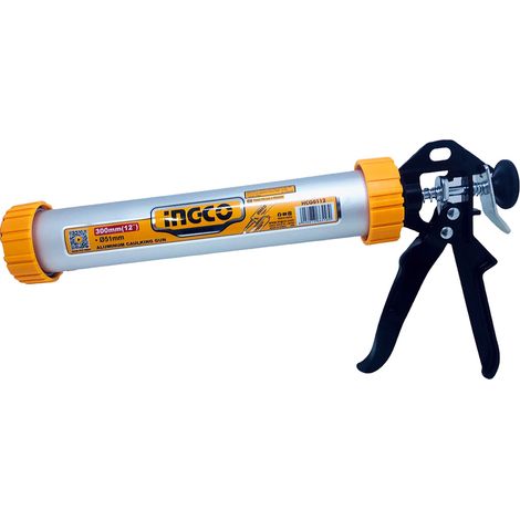 Pistola per cartuccia silicone fughe 300mm in alluminio professionale ingco (1/4)