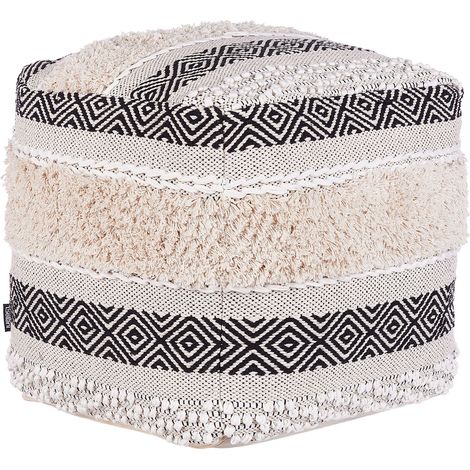 Pouf KANAM Baumwolle Hellbeige