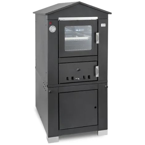 Forno a legna Domus 45x80cm antracite Clementi senza canna fumaria