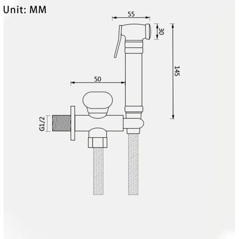 Pulvérisateur de Bidet pour Toilettes, pulvérisateur à Main en Laiton Antique avec Tuyau, Lave-Couche Mural pour bébé et pulvérisateur de Douche pour Animaux de Compagnie, Bronze