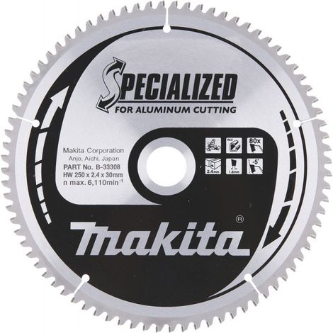 Makita - Sägeblatt Aluminium, 250x30 mm, 80 Zähne B-33308