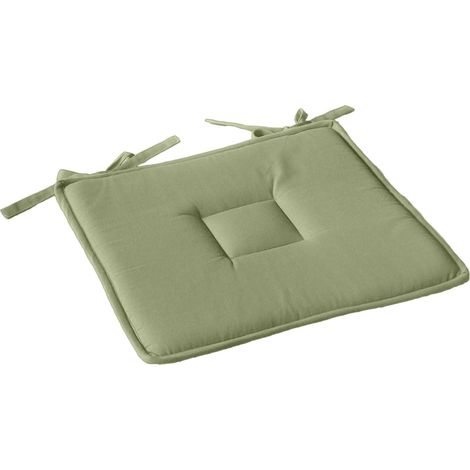 Galette de chaise plate en coton avec liens PANAMA (1/2)