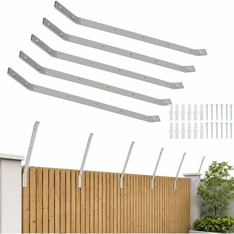 Filet de protection pour chat - En acier inoxydable - Avec poteau de jardin coudé de 5 x 55 cm (5 supports) (1/5)