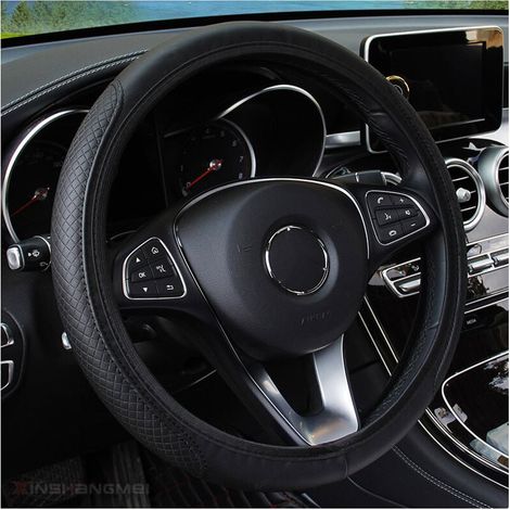 Véhicule Couvre Volant Voiture Protecteur de Volant  Diamètre 38cm (15") Cuir (1/5)