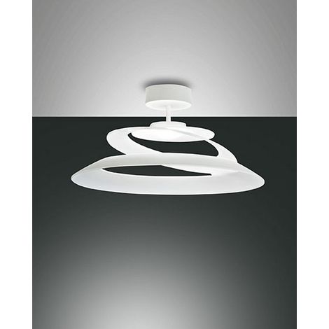 Aragon Plafoniera Led Bianca 1 Luce Finitura Metallo Collezione Aragon 1760 Lumen (1/2)