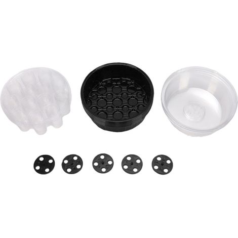 Kit de plateau de germination des plantes, 13 cellules indépendantes, démarreur pour légumes et fleurs, jardinage d'intérieur, noir, 5 pièces (1/5)