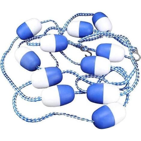 Ligne de flottaison de sécurité pour piscine avec crochets, ligne de séparation bleue et blanche, accessoires de piscine (1/5)