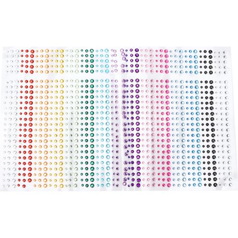 Rhinestones Stickers DIY 15 Colors SelfAdhesive Bling Accessories Stickers for Phone Craft Face Nail Art Decoration (1/5)