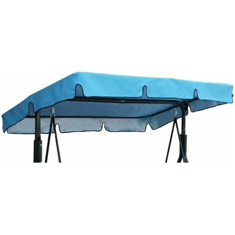 Replacement Roof Universal 3 Seat Swing Replacement Cover Awning (Only Canopy Cover) 16411415cm Sky Blue (1/5)
