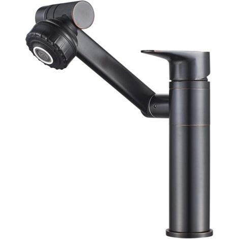 Moderner, um 360 Grad drehbarer Einloch-Wasserhahn, multifunktionaler Warm- und Kaltwasser-Wasserhahn, Waschbecken-Wasserhahn, Küchenspüle-Wasserhahn, Wasserhahn für Badezimmer-Waschbecken (1/4)