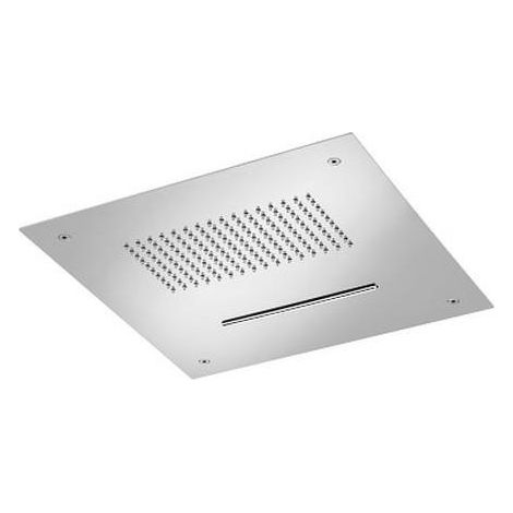 PLAFOND DOUCHE ENCASTRE 380-380 PLUIE + CASCADE CHROME - CRISTINA ONDYNA PD04451 (1/2)
