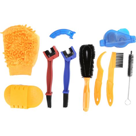 Kit d'Entretien Chaîne Vélo 9 Pièces, Nettoyeur et Brosses pour Cycle, Accessoires Réparation (1/5)