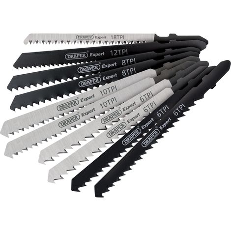 Draper Expert Assorted Jigsaw Blade Set (10 Pieces, Model 81735) (1/5)
