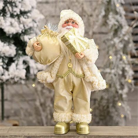 Noël Père Noël Figurine en Peluche Debout Père Noël Poupées en Peluche Poupée Ornements Mignon Décoration De Fête De Noël Décoration De Noël Ornement,Cadeau (1/5)