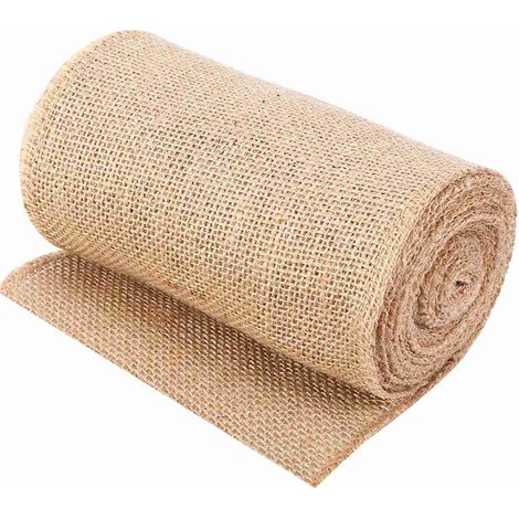 Ruban en toile de Jute hessienne naturelle, chemin de Table rustique, artisanat, chaise, maison, fête de mariage, 15x500cm (1/5)