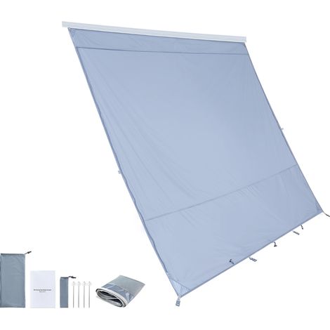 Mophorn Sonnenschutz (2 x 2,8 m) für Markisen (3 m), Vorderwand mit UV50+ Schutz, Reißverschluss-PU-Beschichtung und strapazierfähigem Polyester-Netzgewebe, idealer Schutz vor Regen für Wohnmobil