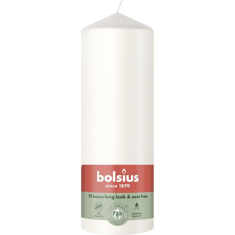 Bolsius Stumpenkerze weiß 20 cm Ø 6,8 cm