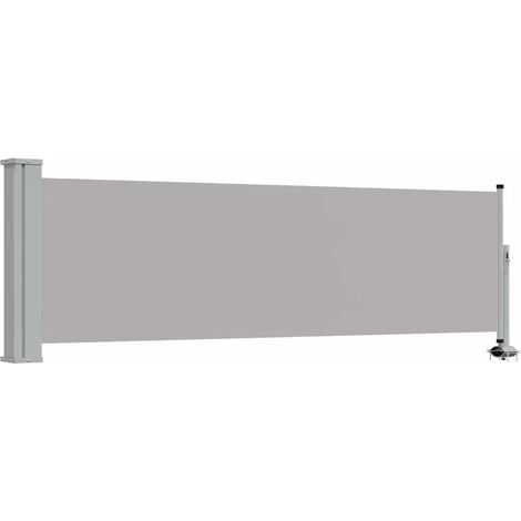 Patio Retractable Side Awning 80x300 cm Grey vidaXL