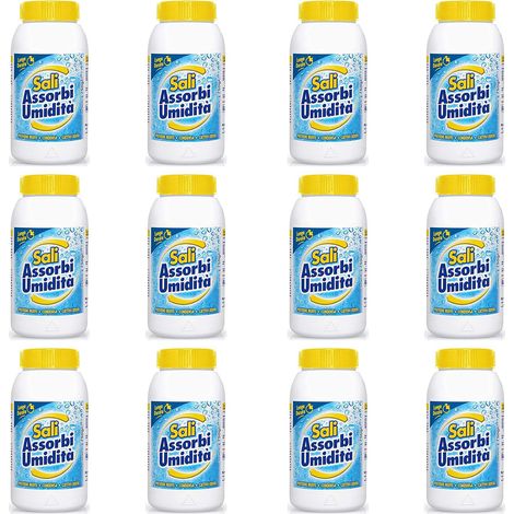 12 x 750gr Ricarica in Sali Assorbiumidità Inodore, Deumidificatore casa muffa, Assorbono Efficacemente l'Eccesso di Umidità senza l'elettricità - Neutralizzatore di Odori