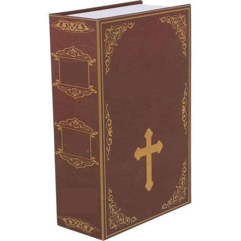 Petit coffre-fort Tablescape Decor Safe Livre Secret Souvenir 18X11.5cm Rouge Acier Inoxydable(Rot) (1/5)
