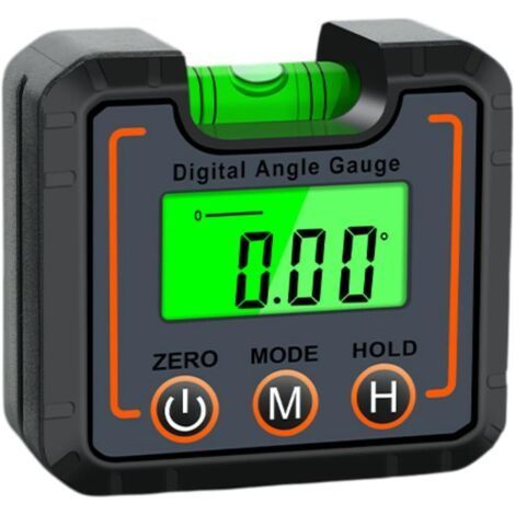 Digital Angle Gauge, Level Angle Gauge, Practical Universal Multipurpose Angle Protractor, Inclinometer for Woodworking Machinery, with Backlight (1/5)