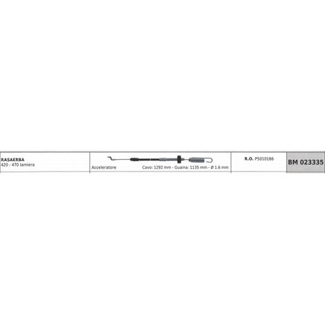 IBEA cable acelerador cortacésped 420-470 cable 1292mm funda 1135mm Ø  1,6mm