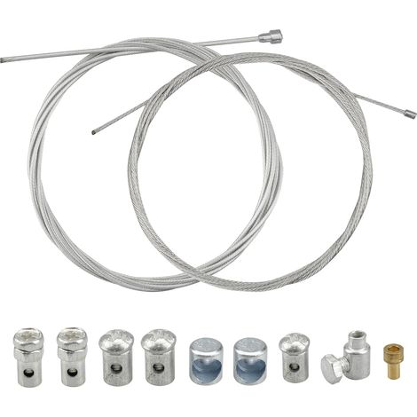 2 Mètres Câble de Gaz Accélérateur Argent Câble D'accélérateur Câble d'embrayage Ø2mm Universel avec Serre Câble pour Moto Tondeuse Quad (1/5)