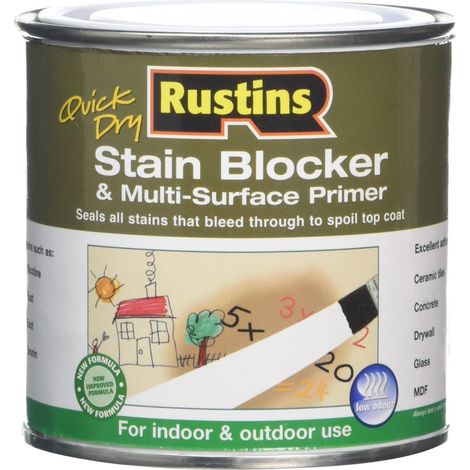 Rustins SBMP500 Quick Dry Multi-Surface Primer and Stain Block - 500ml (1/3)