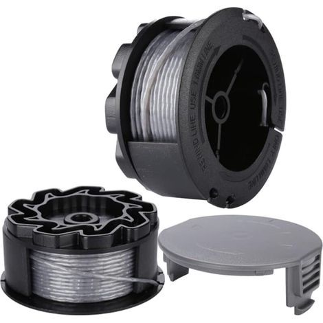 Bobine Fil pour BOSCH UniversalGrassCut Coupe Bordure 18 18-26 18-260 F016800570 avec Couverture (2 pièces) (1/5)