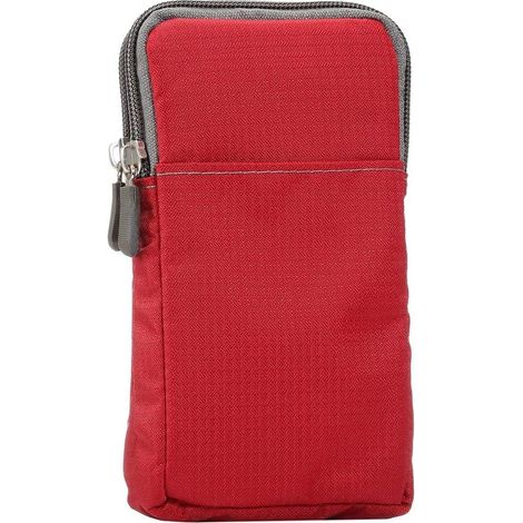 Sac de voyage pour téléphone portable à une épaule de 6,5 pouces (rouge) (1/4)