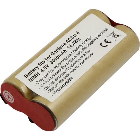 Batterie pour Cisailles à Gazon Gardena ACCU 4 Ni‑MH 4.8V 3000mAh 14.0Wh (1/3)